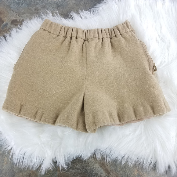 3.1 Phillip Lim Tan Wool Blend Shorts Sz 4 - Picture 2 of 6